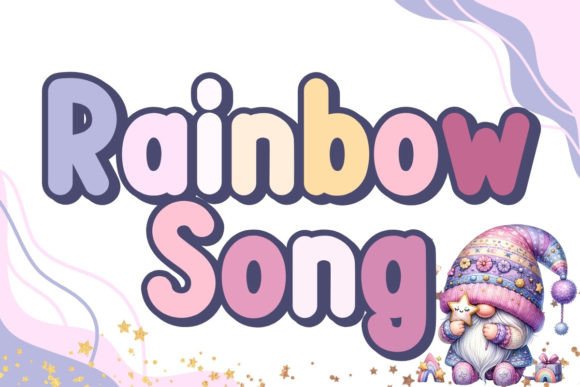 Charming Rainbow Song Font for Handmade Creations