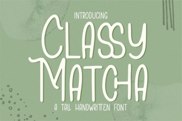 Classy Matcha: Elevate Your Web Design with a Tall Handwritten Font