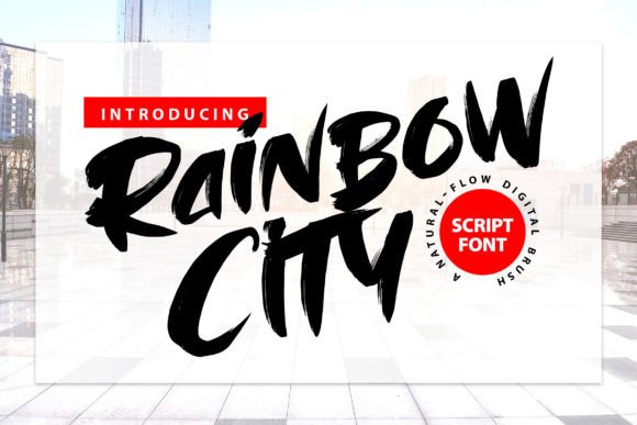 Discover Rainbow City: A Bold and Modern Handwritten Font