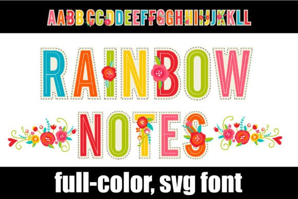 Discover Rainbow Notes: A Vibrant and Unique Font for Web Design