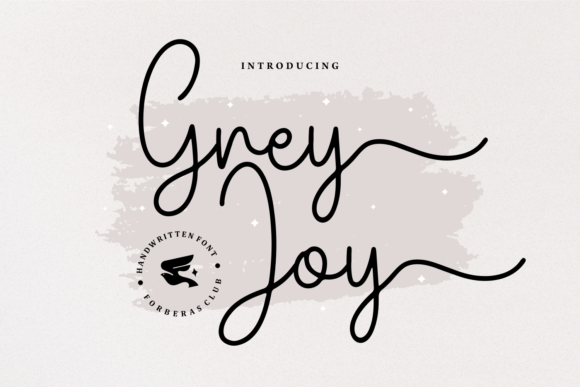 Discover the Elegance of Grey Joy: A Handwritten Font for Makers