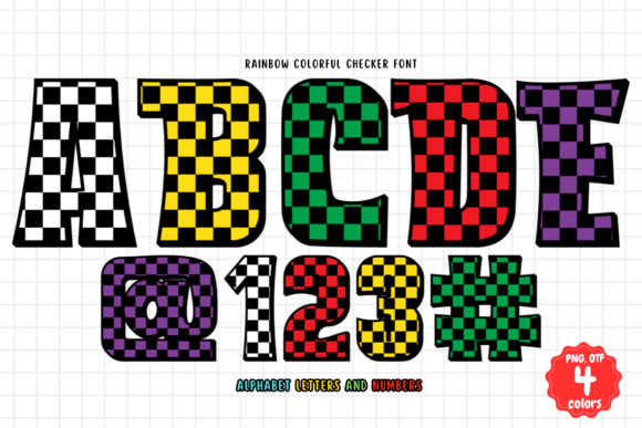 Enhance Your Brand with Rainbow Colorful Checker Font