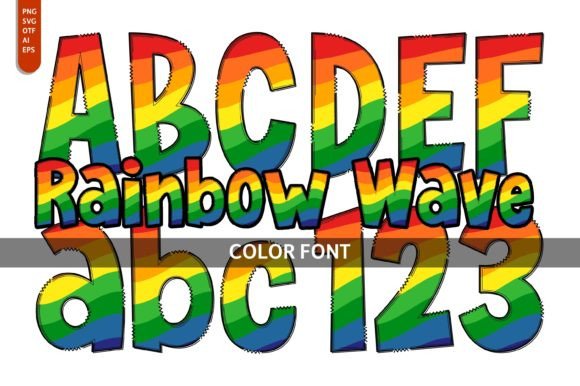 Enhance Your Brand with Rainbow Wave Font