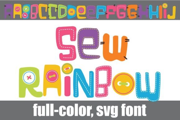 Enhance Your Brand with Sew Rainbow: A Whimsical Color Font