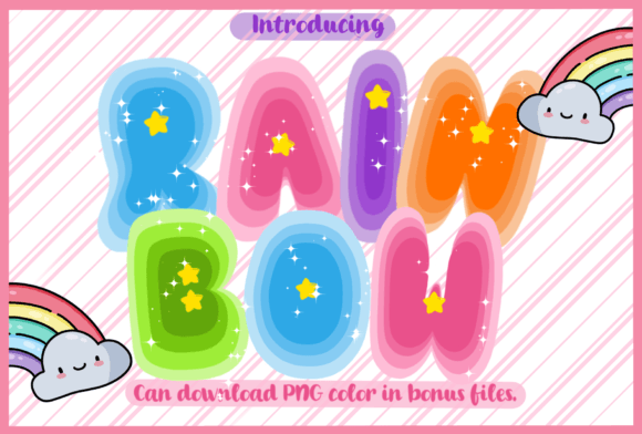 Explore Rain Bow: A Vibrant Font for Creative Branding