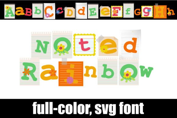 Noted Rainbow: A Vibrant and Playful Color Font