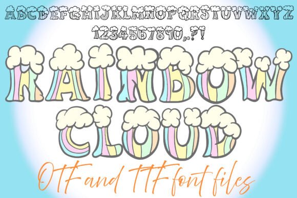 Rainbow Cloud: A Whimsical Font for Dreamy Editorial Design
