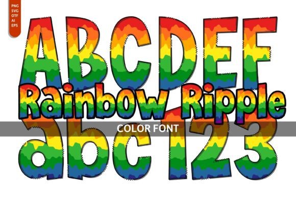 Rainbow Ripple: A Playful and Artistic Font for Creative Projects