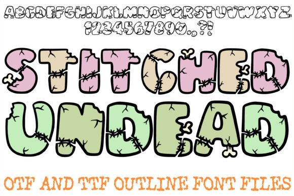 Stitched Undead: A Bold, Reanimated Display Font for Creative Projects
