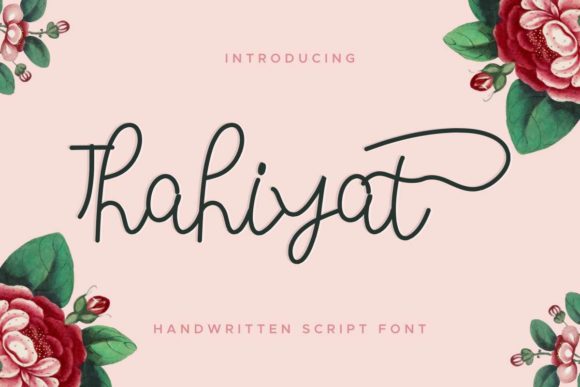 Thahiyat: A Graceful Handwritten Font for Makers