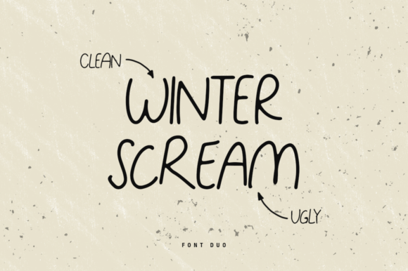 Winter Scream Duo: A Charming Handwritten Font for Editorial Design