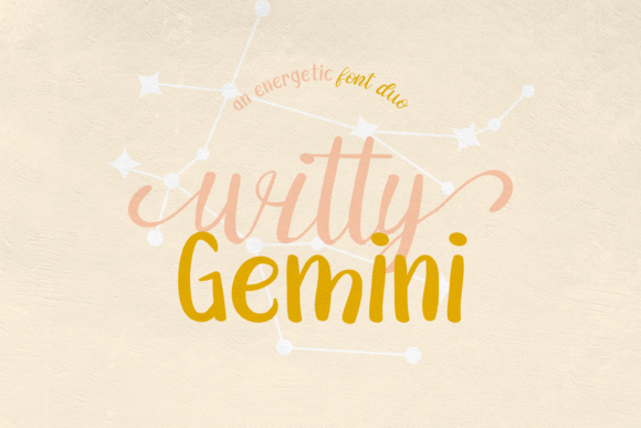 Witty Gemini Duo: The Perfect Font for Chic and Cheery Crafts